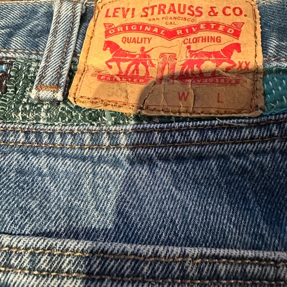 Tricia Fix Free People Levi 501 button up Jeans - Picture 4 of 7